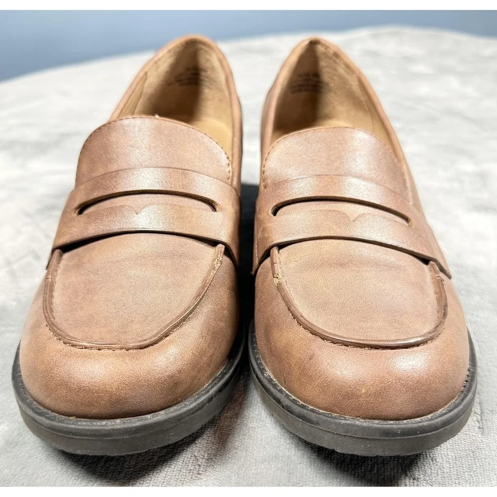 Baretraps Shoes Womens Size‎ 8 Brown Oliva Loafer Slip On Comfort Workwear